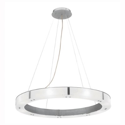 Show details for 50w Oracle SSL 80CRI LED Dry Location Brushed Steel Frosted Cable Ring Glass Chandelier (CAN 1"Ø5.5") Picture of 50w Oracle SSL 80CRI LED Dry Location Brushed Steel Frosted Cable Ring Glass Chandelier (CAN 1"Ø5.5")