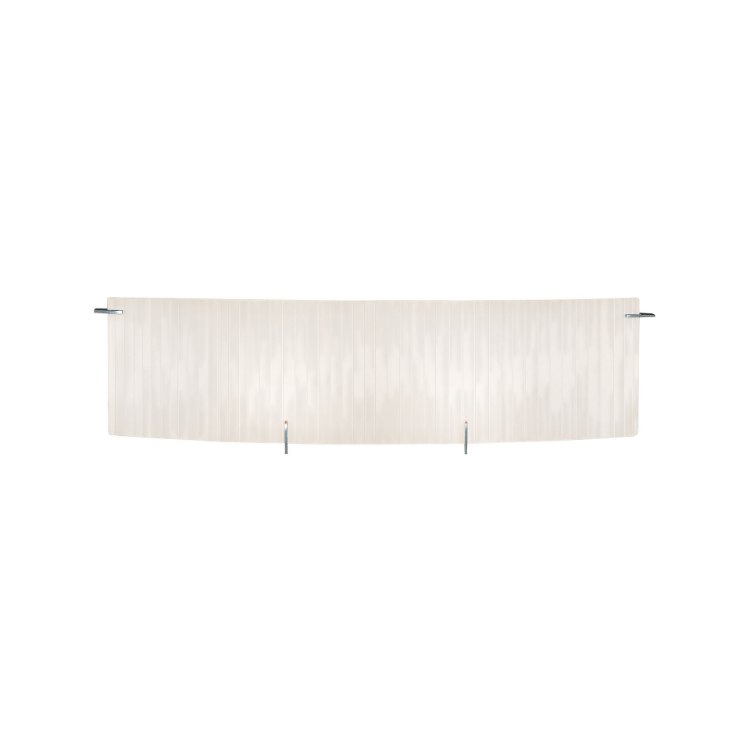 Foto para 13w Oxygen SSL 90Plus CRI Damp Location Chrome Checkered Frosted Wall Vanity Fixture (OA HT 6.75) (CAN 17"x5.5"x0.88")