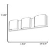 Foto para 24w (3 x 8) Nitro 2 SSL 90CRI LED Damp Location Brushed Steel Opal 3-Light Wall Vanity (OA HT 5.25) (CAN 24"x5.1"x0.9")