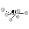 Foto para 288w Opulence G9 G9 Halogen Dry Location Chrome Clear 6-Lt Glitter Glass Semi-Flush (OA HT 6.3)