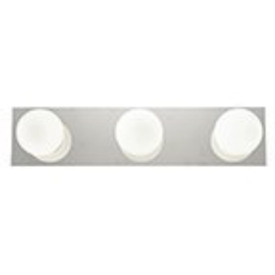 Picture of 12w (3 x 4) Classic SSL 90CRI LED Damp Location Chrome Opal 3-Light Dimmable Led Wall Vanity Fixture (OA HT 4.75)