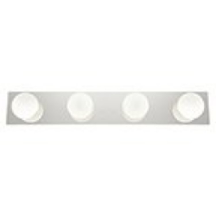 Picture of 16w (4 x 4) Classic SSL 90CRI LED Damp Location Chrome Opal 4-Light Dimmable Led Wall Vanity Fixture (OA HT 4.75)