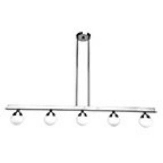 Picture of 20w (5 x 4) Classic SSL 90CRI LED Dry Location Chrome Opal 5-Light Dimmable Led Pendant (CAN 1"Ø4.8")