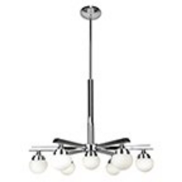 Picture of 28w (7 x 4) Classic SSL 90CRI LED Dry Location Chrome Opal 7-Light Dimmable Led Chandelier (CAN 1.5"Ø5.3")