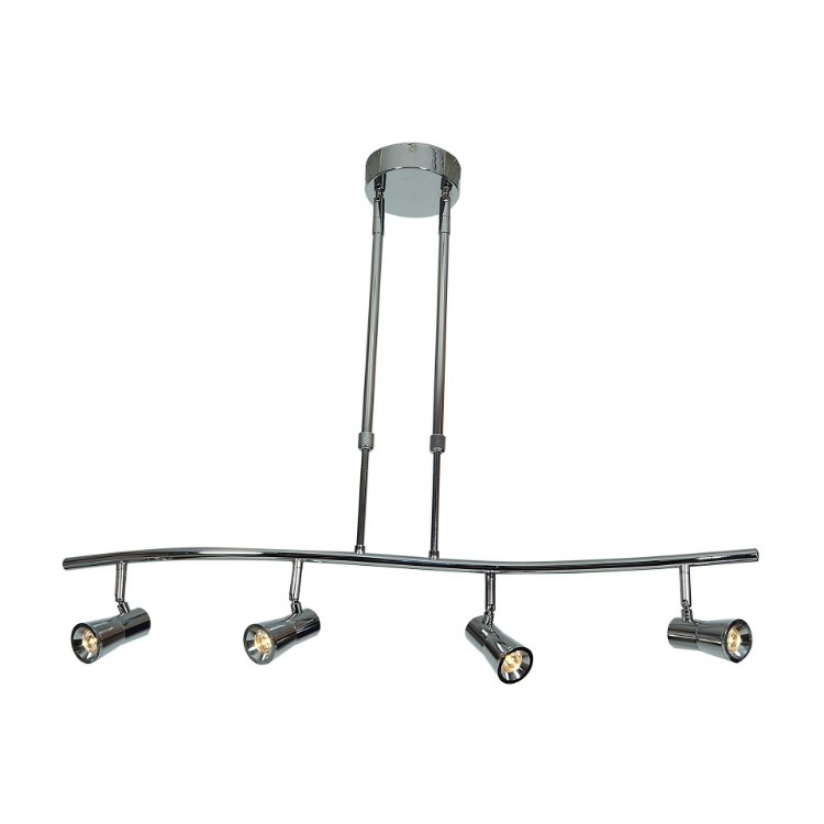 Picture of 16w (4 x 4) Sleek SSL 90Plus CRI Dry Location Brushed Steel 4-Light Dimmable Led Spotlight Pendant (CAN 1.75"Ø5")