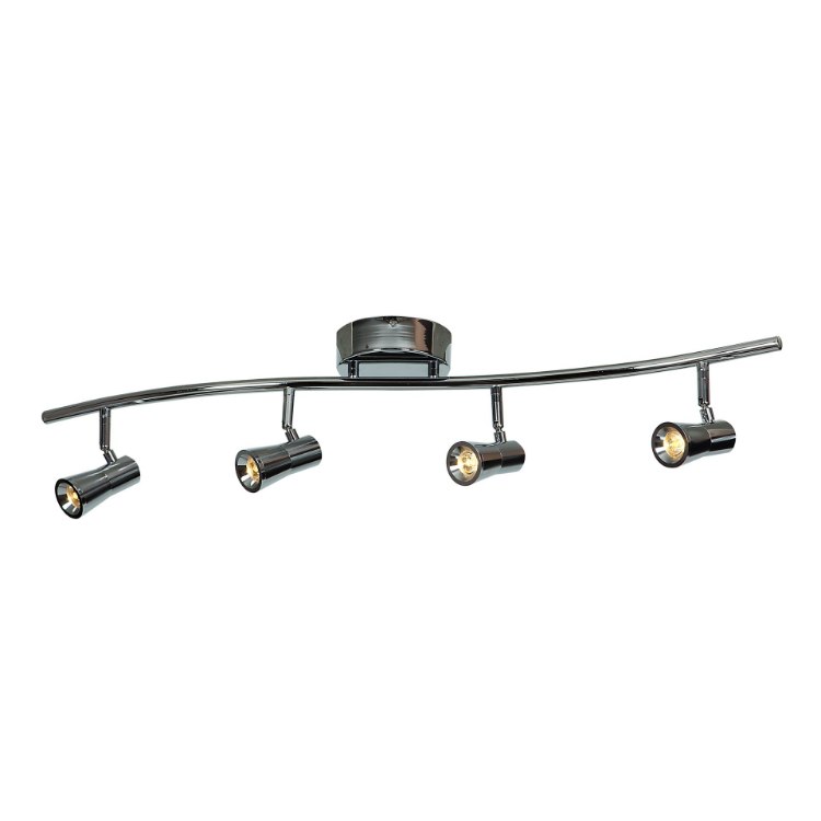 Picture of 16w (4 x 4) Sleek SSL 90Plus CRI Dry Location Brushed Steel 4-Light Dimmable Led Spotlight Semi-Flush (OA HT 7) (CAN 1.75"Ø5")