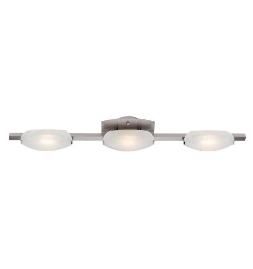 Picture of 24w (3 x 8) Nido SSL 90CRI LED Dry Location Mat Chrome Frosted Wall Vanity Fixture (OA HT 5) (CAN 7.25"x4.5"x0.9"Ø4.4")
