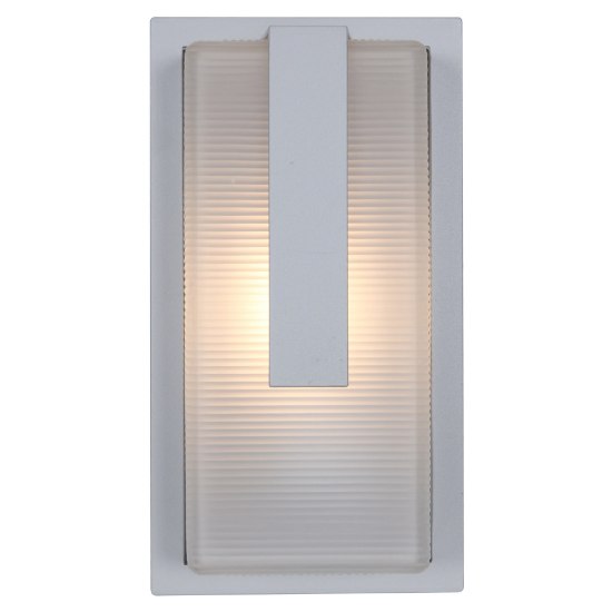 Foto para 36w (2 x 18) Neptune GU-24 Spiral Fluorescent Satin Ribbed Frosted Marine Grade Wet Location Wall Fixture (OA HT 13) (CAN 7"x4.6")