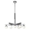 Foto para 28w (7 x 4) Classic SSL 90CRI LED Dry Location Chrome Opal 7-Light Dimmable Led Chandelier (CAN 1.5"Ø5.3")