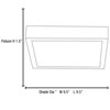Picture of 16w 1280Lm Strike 2.0 Acrylic Silver Dimmable LED Damp Square Flush Mount