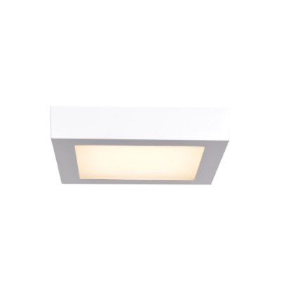 Show details for 12w 960lm 30k Strike 2.0 SSL Dedicated LED Damp Location White Acrylic Lens Dimmable Led Square Flush Mount Picture of 12w 960lm 30k Strike 2.0 SSL Dedicated LED Damp Location White Acrylic Lens Dimmable Led Square Flush Mount