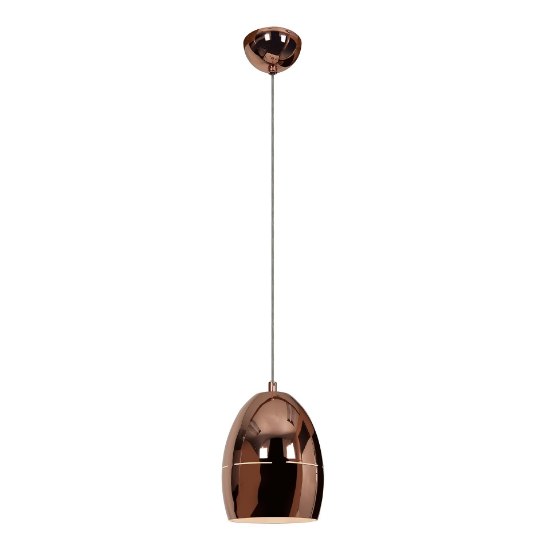 Foto para 75w 1100lm 27k Essence E-26 Incandescent Dry Location Rose Gold 1-Light Slotted Dome Pendant (OA HT 130") (CAN 2.5"Ø4.5")