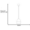Picture of 75w 1100lm 27k Essence E-26 Incandescent Dry Location Rose Gold 1-Light Slotted Dome Pendant (OA HT 130") (CAN 2.5"Ø4.5")
