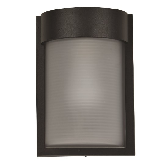 Picture of 60w 800lm 27k Destination E-26 Incandescent Black Ribbed Frosted Marine Grade Wet Location LED Bulkhead