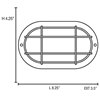 Foto para 9w 800lm 30k Nauticus E-26 Replaceable LED Satin Frosted Wet Location LED Bulkhead 8.25"x4.25" (CAN 8"x4.4"x1")