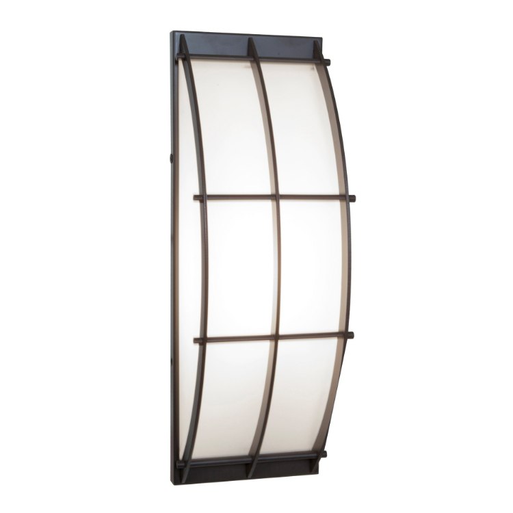 Picture of 9w 800lm 30k Tyro Dimmable E-26 Replaceable LED Bronze Opal Wet Location LED Wall Fixture (CAN 13.75"x4.2"x0.4")