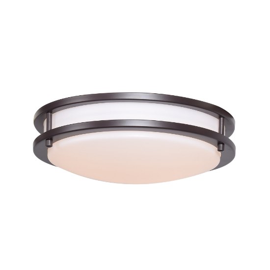 Picture of 15w 800lm 30k Solero SSL Dedicated LED Damp Location Bronze Acrylic Lens Dimmable LED Flush Mount