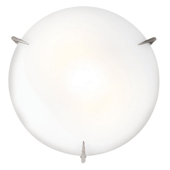 Foto para 10w (3 x 3.33333) 2400lm 30k Zenon E-26 Replaceable LED Damp Location Brushed Steel Opal Dimmable LED Flush Mount