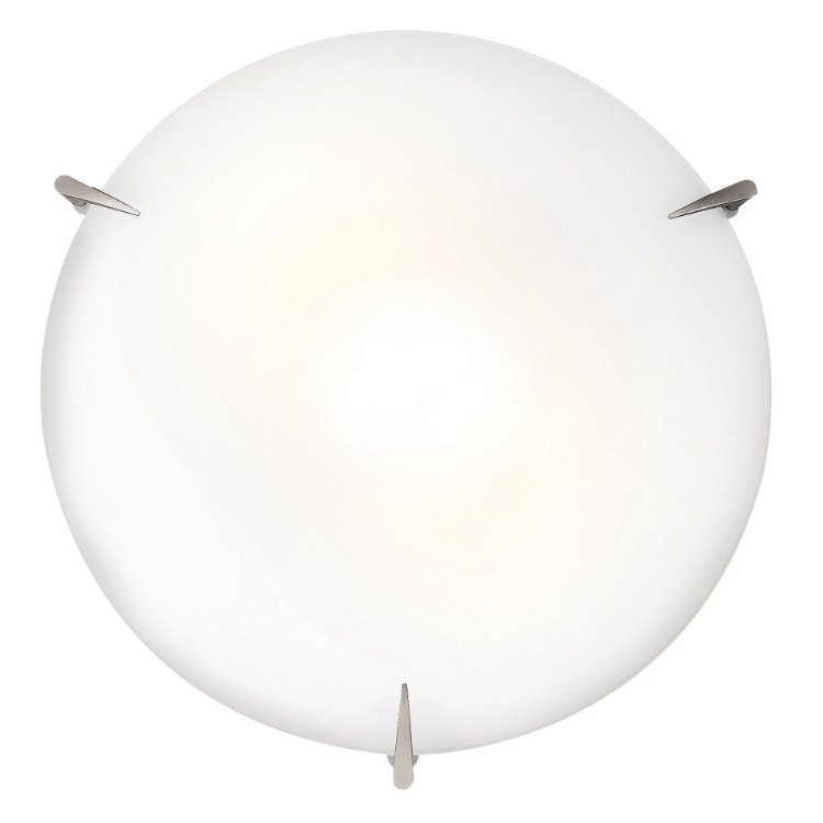Picture of 10w (3 x 3.33333) 2400lm 30k Zenon E-26 Replaceable LED Damp Location Brushed Steel Opal Dimmable LED Flush Mount