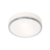 Foto para 10w 800lm 30k Aero E-26 Replaceable LED Damp Location Chrome Opal Dimmable LED Flush Mount (CAN 1")
