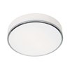 Foto para 10w (2 x 5) 1600lm 30k Aero E-26 Replaceable LED Damp Location Chrome Opal Dimmable LED Flush Mount (CAN 1")