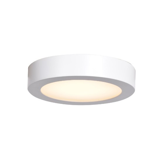 Picture of 12w 960lm 30k Strike 2.0 SSL Dedicated LED Damp Location White Acrylic Lens Dimmable LED Round Flush Mount