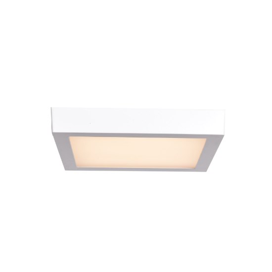 Picture of 16w 1280lm 30k Strike 2.0 SSL Dedicated LED Damp Location White Acrylic Lens Dimmable LED Square Flush Mount