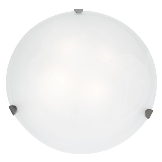 Foto para 10w (4 x 2.5) 3200lm 30k Mona E-26 Replaceable LED Dry Location Brushed Steel White Dimmable LED Flush Mount