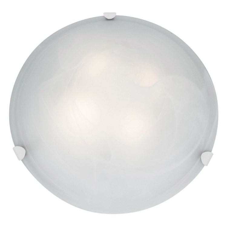 Picture of 10w (4 x 2.5) 3200lm 30k Mona E-26 Replaceable LED Dry Location White Alabaster Dimmable LED Flush Mount