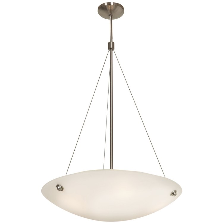 Picture of 10w (4 x 2.5) 3200lm 30k Noya Dimmable E-26 Replaceable LED Dry Location Brushed Steel White Cable Pendant (OA HT 74") (CAN 1.25")