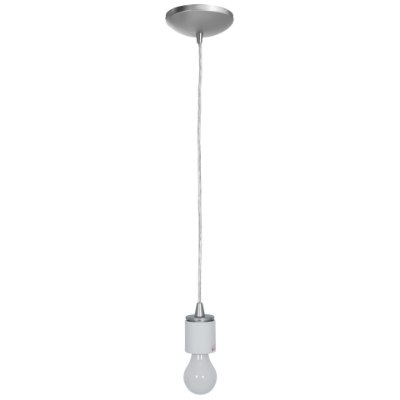 Show details for 12w 880lm 40k Sydney Dimmable SSL Dedicated LED Dry Location Brushed Steel 4K LED Cord Pendant (OA HT 144") (CAN 1.25") Picture of 12w 880lm 40k Sydney Dimmable SSL Dedicated LED Dry Location Brushed Steel 4K LED Cord Pendant (OA HT 144") (CAN 1.25")