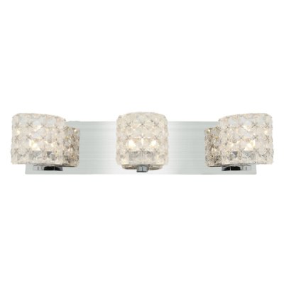 Show details for 4.5w (3 x 1.5) 1350lm 30k Prizm Dimmable G9 Replaceable LED Damp Location Chrome Clear Crystal 3-Light Vanity (CAN 20"x4.75"x0.75") Picture of 4.5w (3 x 1.5) 1350lm 30k Prizm Dimmable G9 Replaceable LED Damp Location Chrome Clear Crystal 3-Light Vanity (CAN 20"x4.75"x0.75")