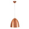 Foto para 60w 800lm 27k Essence E-26 Incandescent Dry Location Brushed Copper Copper Dome Pendant 12"Ø11.75" (OA HT 132") (CAN Ø4.8")