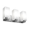 Foto para 10w (3 x 3.33333) 2400lm 30k Archi E-26 Replaceable LED Damp Location Brushed Steel Opal Dimmable LED Wall & Vanity (CAN 1.4"x4.75"x0.9")