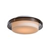 Picture of 8.5w 600lm 30k Bellagio SSL Dedicated LED Damp Location Opal Glass Smoke Dimmable LED Flush Mount