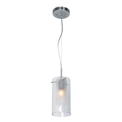 Show details for 11w 800lm 30k Proteus E-26 Replaceable LED Dry Location Brushed Steel Frosted Clear Dimmable LED Cable Suspended Pendant (OA HT 125") (CAN 0.25") Picture of 11w 800lm 30k Proteus E-26 Replaceable LED Dry Location Brushed Steel Frosted Clear Dimmable LED Cable Suspended Pendant (OA HT 125") (CAN 0.25")