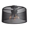 Foto para 5w (5 x 1) 1900lm 22k Epic Dimmable E-26 Replaceable LED Damp Location Black Round Semi-Flush 10"Ø19.7"