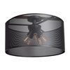 Foto para 5w (5 x 1) 1900lm 22k Epic Dimmable E-26 Replaceable LED Damp Location Black Round Semi-Flush 12"Ø23.6"