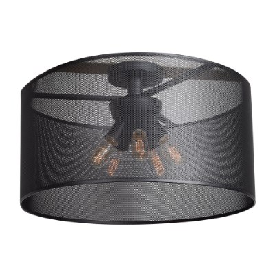 Show details for 5w (5 x 1) 1900lm 22k Epic Dimmable E-26 Replaceable LED Damp Location Black Round Semi-Flush 12"Ø23.6" Picture of 5w (5 x 1) 1900lm 22k Epic Dimmable E-26 Replaceable LED Damp Location Black Round Semi-Flush 12"Ø23.6"