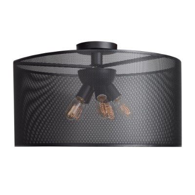 Show details for 5w (6 x 0.833333) 2280lm 22k Epic Dimmable E-26 Replaceable LED Damp Location Black Round Semi-Flush Picture of 5w (6 x 0.833333) 2280lm 22k Epic Dimmable E-26 Replaceable LED Damp Location Black Round Semi-Flush