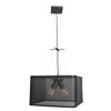 Picture of 60w (4 x 15) 3200lm 27k Epic E-26 Incandescent Damp Location Black Square Pendant (OA HT 134") (CAN 4.75"x4.75"x1.5")