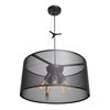 Foto para 60w (5 x 12) 4000lm 27k Epic E-26 Incandescent Damp Location Black Round Pendant 10"Ø19.7" (OA HT 131") (CAN 1.5"Ø5")