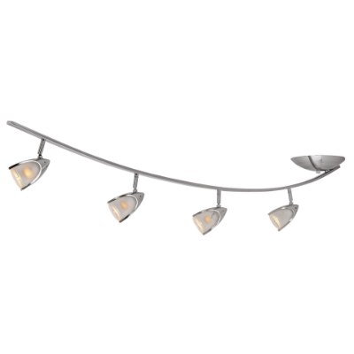 Show details for 5w (4 x 1.25) 1250lm 30k Comet Dimmable GU-10 Replaceable LED Dry Location Brushed Steel Opal 4-Light Off-Set Semi-Flush (CAN 1.5") Picture of 5w (4 x 1.25) 1250lm 30k Comet Dimmable GU-10 Replaceable LED Dry Location Brushed Steel Opal 4-Light Off-Set Semi-Flush (CAN 1.5")