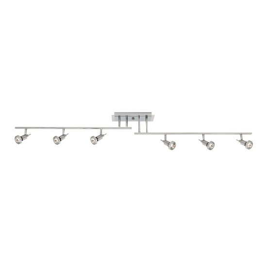 Foto para 5w (6 x 0.833333) 2280lm 30k Viper GU-10 Replaceable LED Dry Location Brushed Steel 6-Light Dimmable LED Off-Set Semi-Flush (CAN 6"x11")