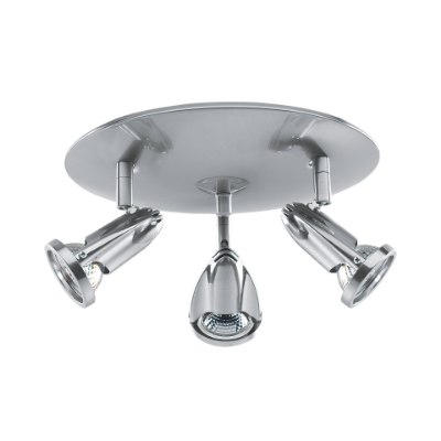 Show details for 50w (3 x 16.6667) 750lm 30k Cobra GU-10 Replaceable LED Dry Location Brushed Steel 3-Light Dimmable LED Spotlight Cluster (CAN 0.5") Picture of 50w (3 x 16.6667) 750lm 30k Cobra GU-10 Replaceable LED Dry Location Brushed Steel 3-Light Dimmable LED Spotlight Cluster (CAN 0.5")