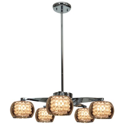 Show details for 4.5w (5 x 0.9) 2250lm 30k Glam G9 Replaceable LED Dry Location Chrome Mirror 5-Light Dimmable LED Chandelier (OA HT 50.5") Picture of 4.5w (5 x 0.9) 2250lm 30k Glam G9 Replaceable LED Dry Location Chrome Mirror 5-Light Dimmable LED Chandelier (OA HT 50.5")