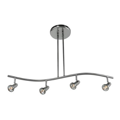 Show details for 5w (4 x 1.25) 1000lm 30k Cobra GU-10 Replaceable LED Dry Location Brushed Steel 4-Light Dimmable LED Spotlight Pendant (OA HT 50") (CAN 1") Picture of 5w (4 x 1.25) 1000lm 30k Cobra GU-10 Replaceable LED Dry Location Brushed Steel 4-Light Dimmable LED Spotlight Pendant (OA HT 50") (CAN 1")