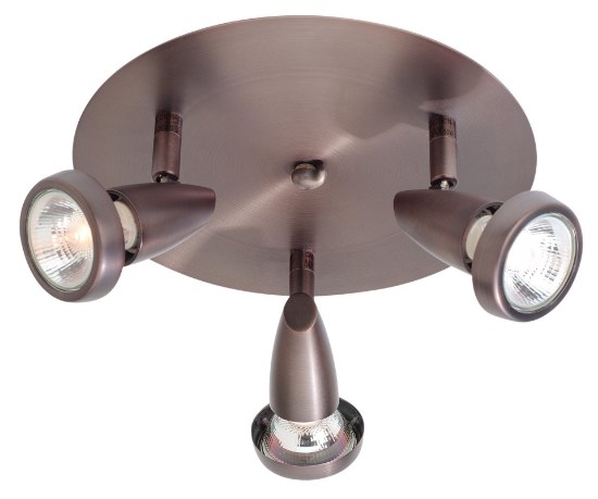 Foto para 5w (3 x 1.66667) 750lm 30k Mirage GU-10 Replaceable LED Dry Location Bronze 3-Light Dimmable LED Cluster Spot