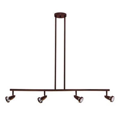 Show details for 5w (4 x 1.25) 1000lm 30k Mirage GU-10 Replaceable LED Dry Location Bronze 4-Light Dimmable LED Semi-Flush or Pendant (OA HT 52") (CAN 1") Picture of 5w (4 x 1.25) 1000lm 30k Mirage GU-10 Replaceable LED Dry Location Bronze 4-Light Dimmable LED Semi-Flush or Pendant (OA HT 52") (CAN 1")