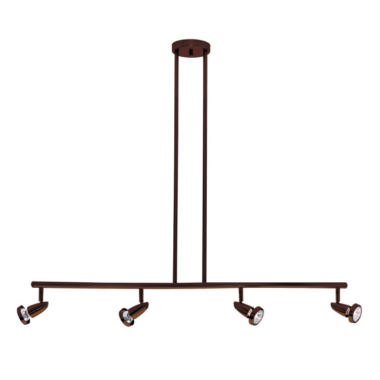 Foto para 5w (4 x 1.25) 1000lm 30k Mirage GU-10 Replaceable LED Dry Location Bronze 4-Light Dimmable LED Semi-Flush or Pendant (OA HT 52") (CAN 1")